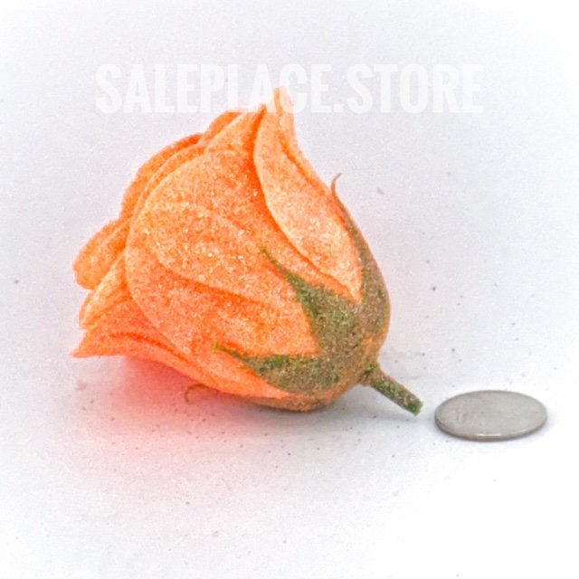 Orange peach glitter rose for homecoming mums - back view