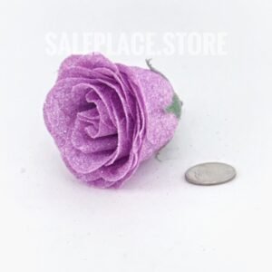Lavender glitter rose for homecoming mums