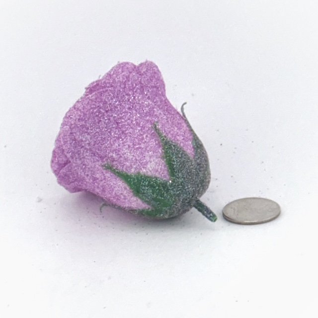 Lavender glitter rose for homecoming mums - back view