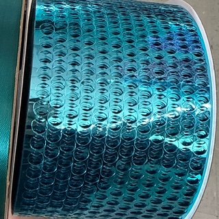 Ribbon - Honeycomb / Punchinella #40 - 3.25" x 25 yds - Metallic Aqua