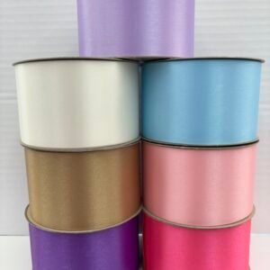 Ribbon - Satin Lustre / Luster (Gold Label) - #40 2.5" x 50 yds - Pink