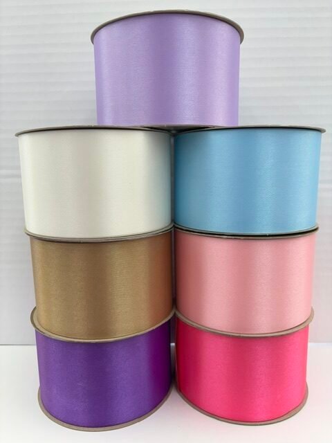 Ribbon - Satin Lustre / Luster (Gold Label) - #40 2.5" x 50 yds - Ivory