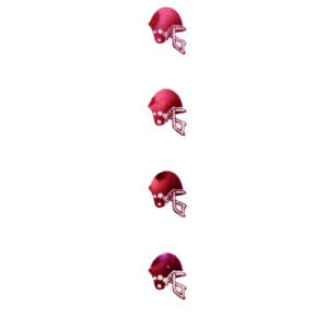 #5 Clear Red Helmet Homecoming Mum Ribbon
