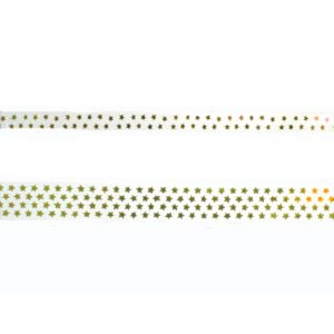 Clear Gold Homecoming Mum Star Ribbon