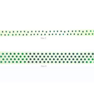 Clear Emerald Homecoming Mum Star Ribbon