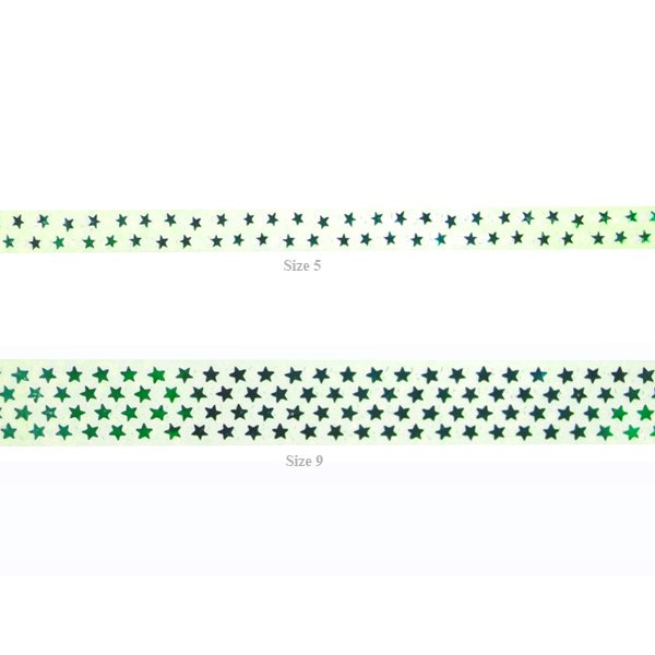 Clear Emerald Homecoming Mum Star Ribbon