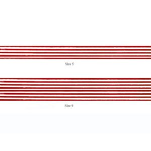 Clear Red Stripe Ribbon