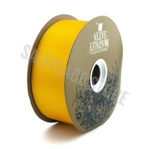 Ribbon - Satin Lustre / Luster (Gold Label) - #16 - 2" x 100 yds - Golden Yellow