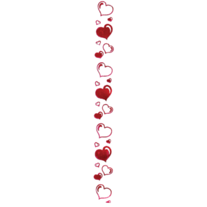 #5 Clear Red Bubble Heart Homecoming Mum Ribbon