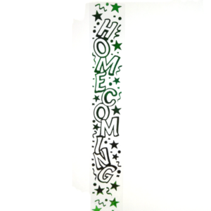 Clear Emerald Homecoming Mum Ribbon