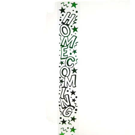 Clear Emerald Homecoming Mum Ribbon