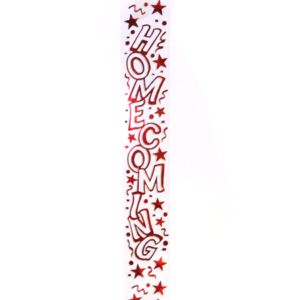 Clear Red Homecoming Mum Ribbon