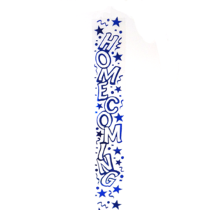 #9 Clear Royal Blue Homecoming Mum Ribbon