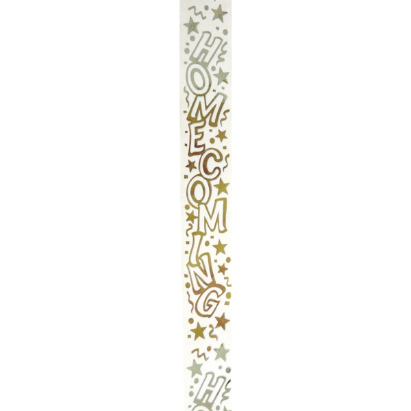 Clear Gold Homecoming Mum Ribbon