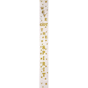 Clear Gold Spirit Homecoming Mum Ribbon