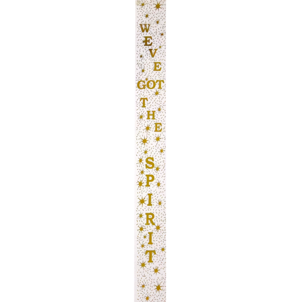 Clear Gold Spirit Homecoming Mum Ribbon