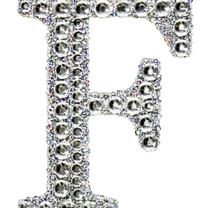 Sticker rhinestone silver F