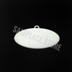 Blank oval white plastic charms for stickers and custom homecoming mum decorations