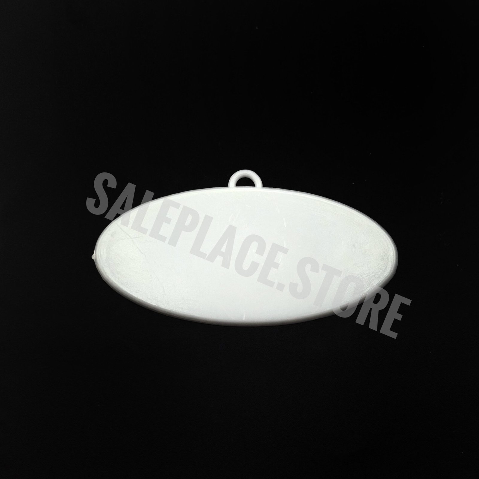 Blank oval white plastic charms for stickers and custom homecoming mum decorations
