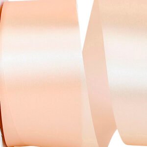 Petal Peach shade of Reliant ribbons Satin Allure 4700 line of homecoming mum ribbon.