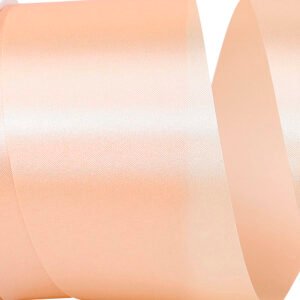 Petal Peach shade of Reliant ribbons Satin Allure 4700 line of homecoming mum ribbon.