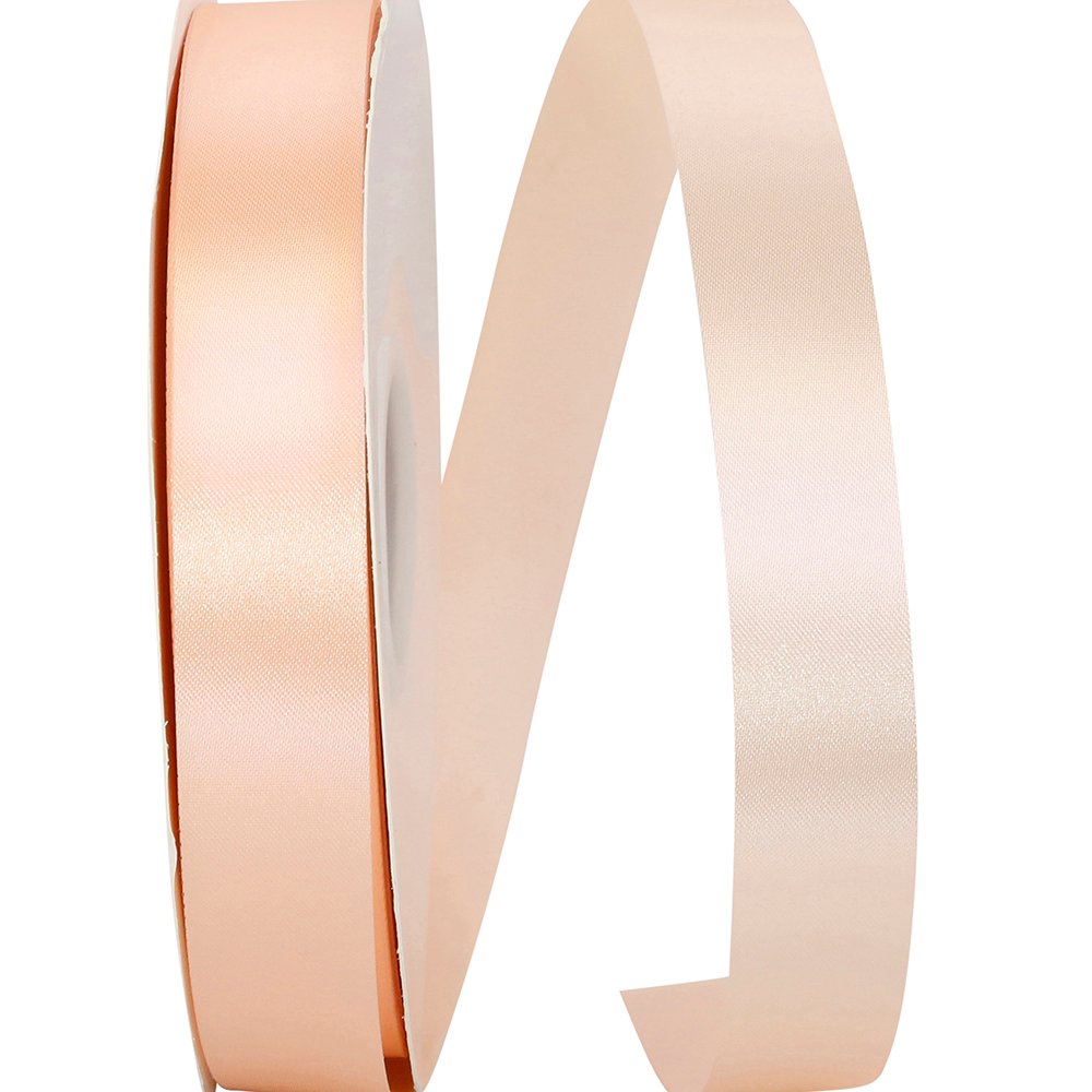 Petal Peach shade of Reliant ribbons Satin Allure 4700 line of homecoming mum ribbon.