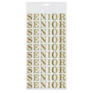 Rhinestone bling Homecoming Mum Sticker letters Senior GOLD 1 inch