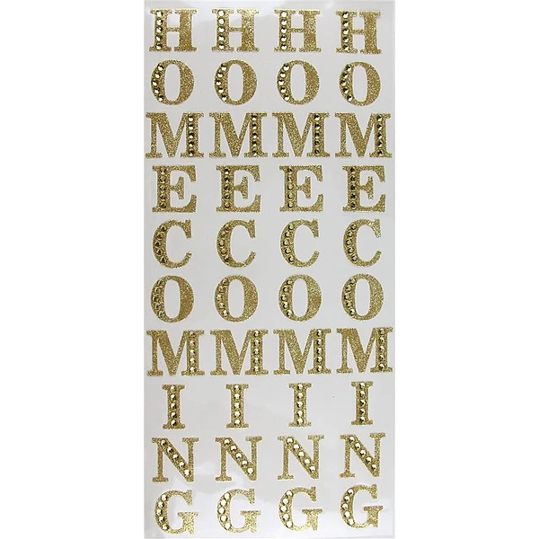 Rhinestone bling Homecoming Mum Sticker letters