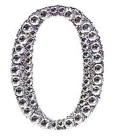 Sticker rhinestone silver 0