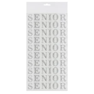 Rhinestone bling Homecoming Mum Sticker letters SENIOR in silver