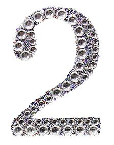 Sticker rhinestone silver 2