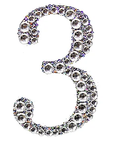 Sticker rhinestone silver 3