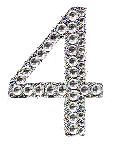 Sticker rhinestone silver 4