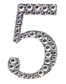Sticker rhinestone silver 5