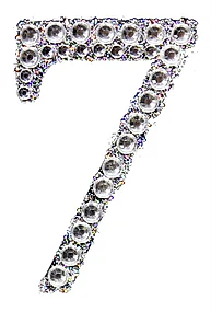 Sticker rhinestone silver 7