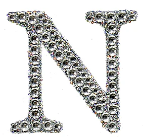 Sticker rhinestone silver N