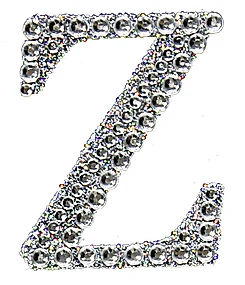 Sticker rhinestone silver Z