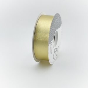 Ribbon - Glitter Flora-Satin #9 (1.25 inch) x 50 yards - Gold