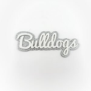 Foam - Glitter BULLDOGS (3 pack) - Silver and White